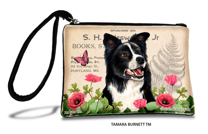 Border Collie Black And White Zippees Pet Pouch