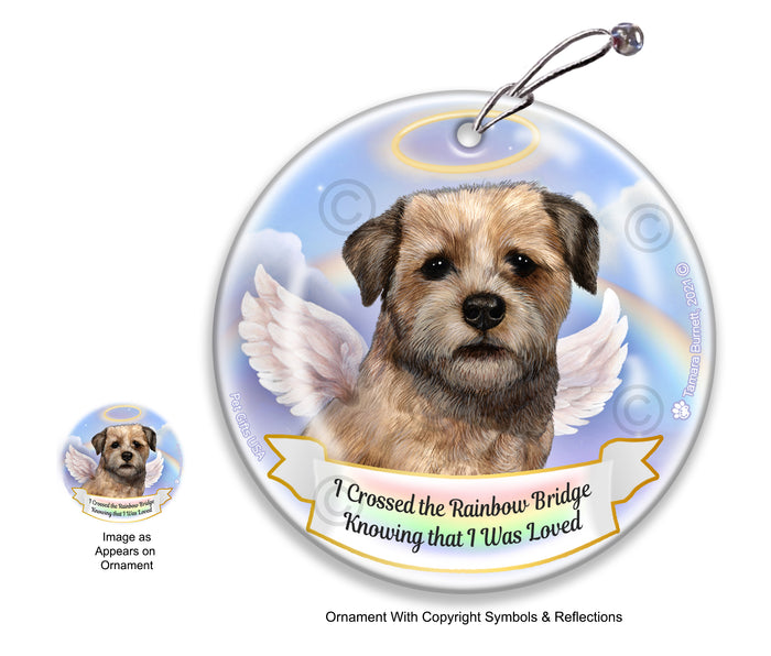 Border Terrier Rainbow Bridge Memorial Ornament