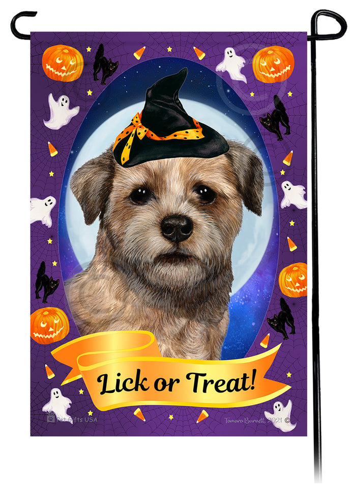 Border Terrier Halloween Howls Garden Flags