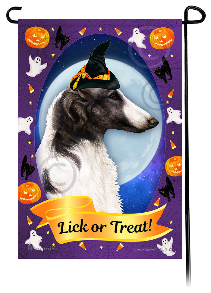 Borzoi Halloween Howls Garden Flags
