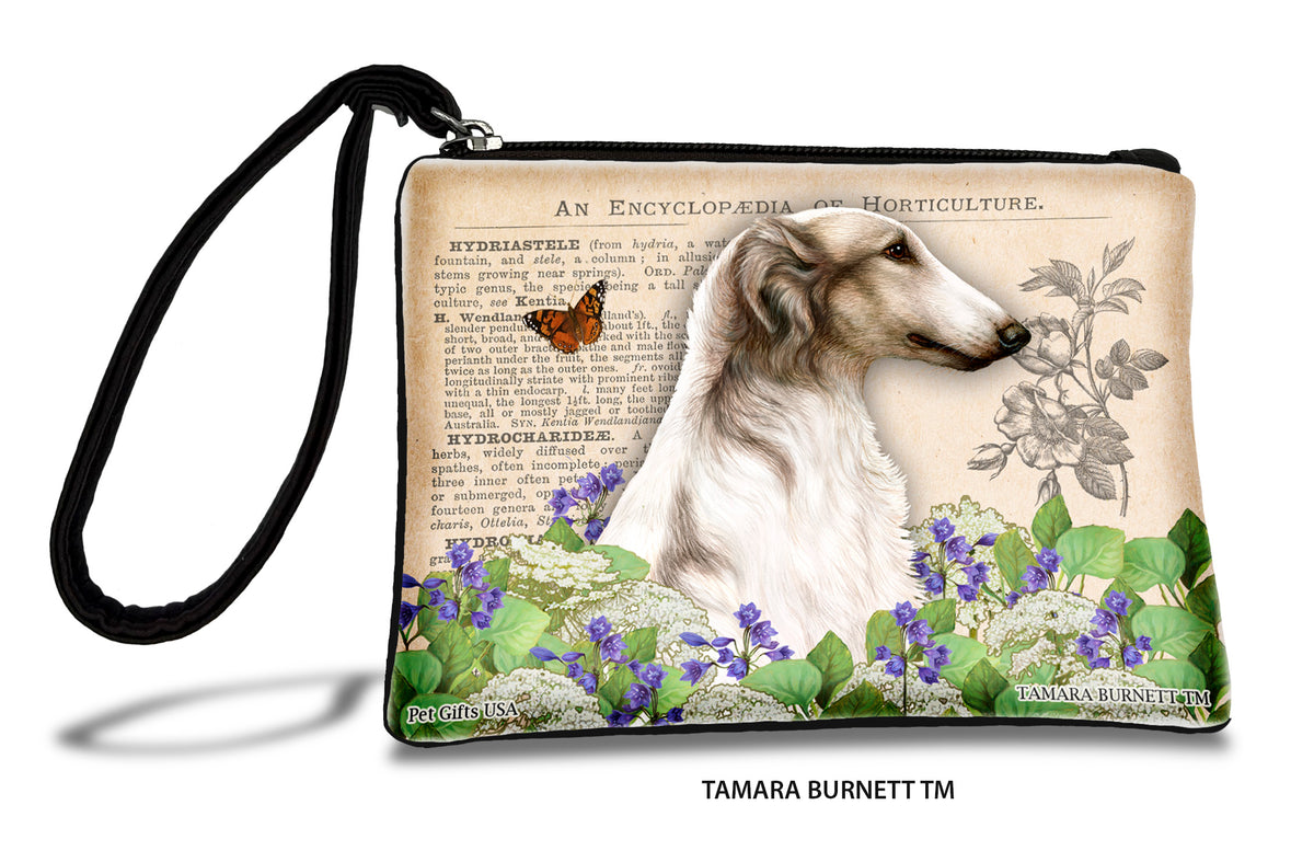 Borzoi Grey And White Zippees Pet Pouch