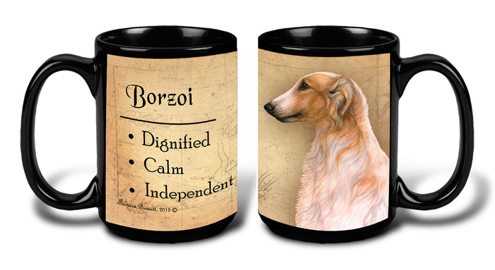 Borzoi Orange & White - My Faithful Friends Mug 15 oz