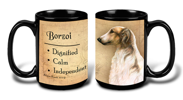 Borzoi Sable & White - My Faithful Friends Mug 15 oz