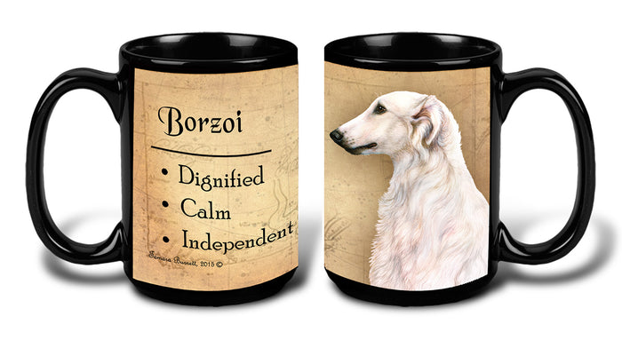 Borzoi White - My Faithful Friends Mug 15 oz