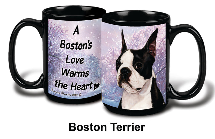 Boston Terrier Winter Mug 15 oz