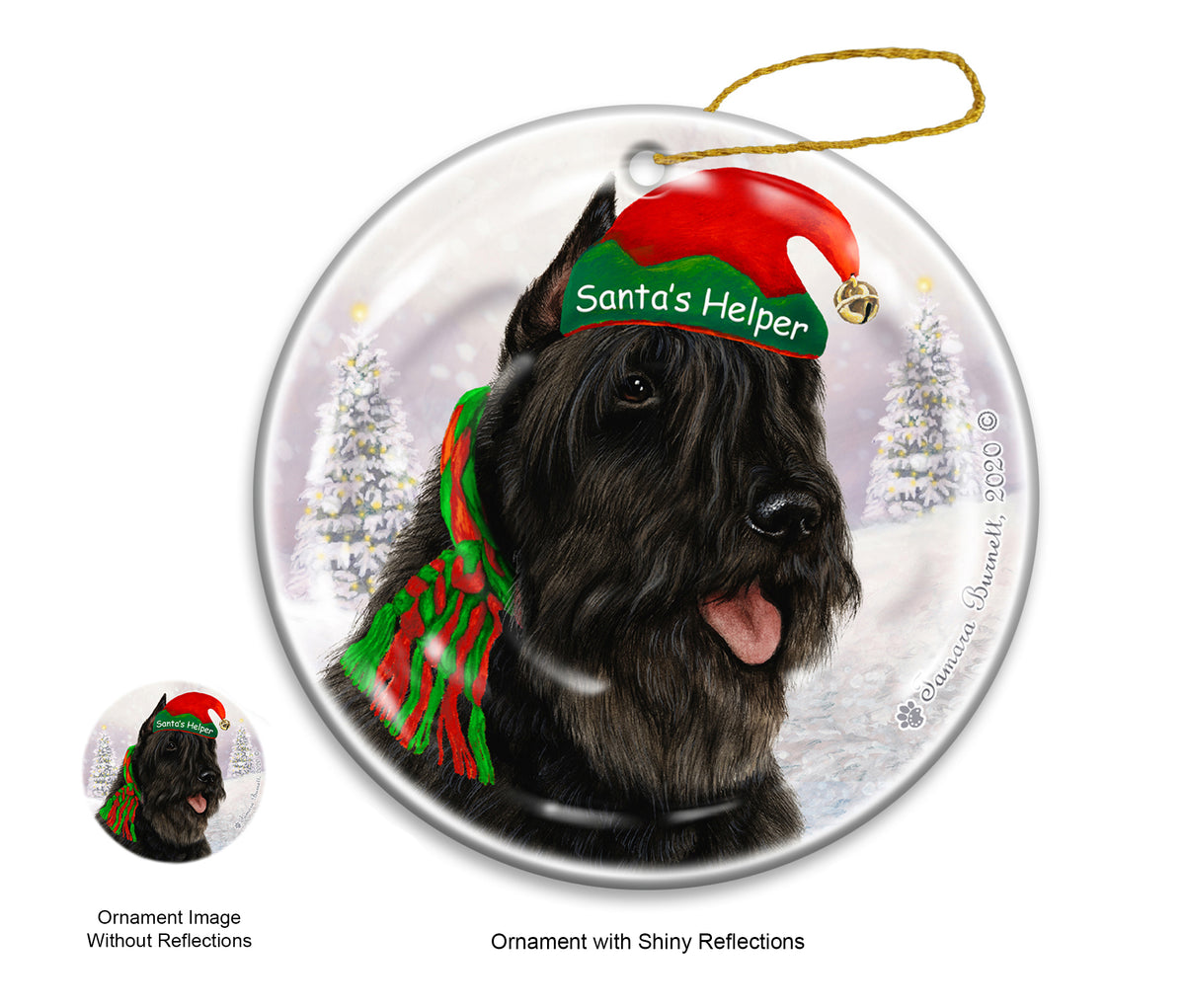 Bouvier des Flandres Black Ornament