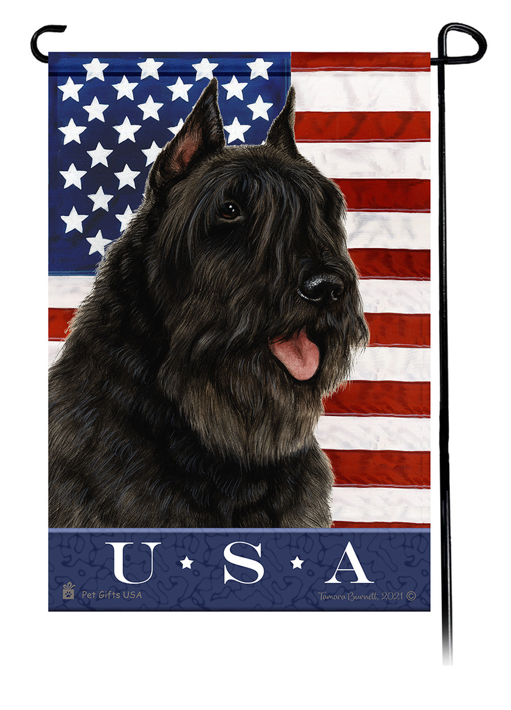 Bouvier des Flandres True Blue - Garden Flag