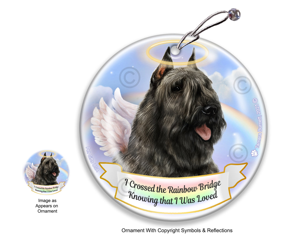 Bouvier des Flandres Grey Ornament