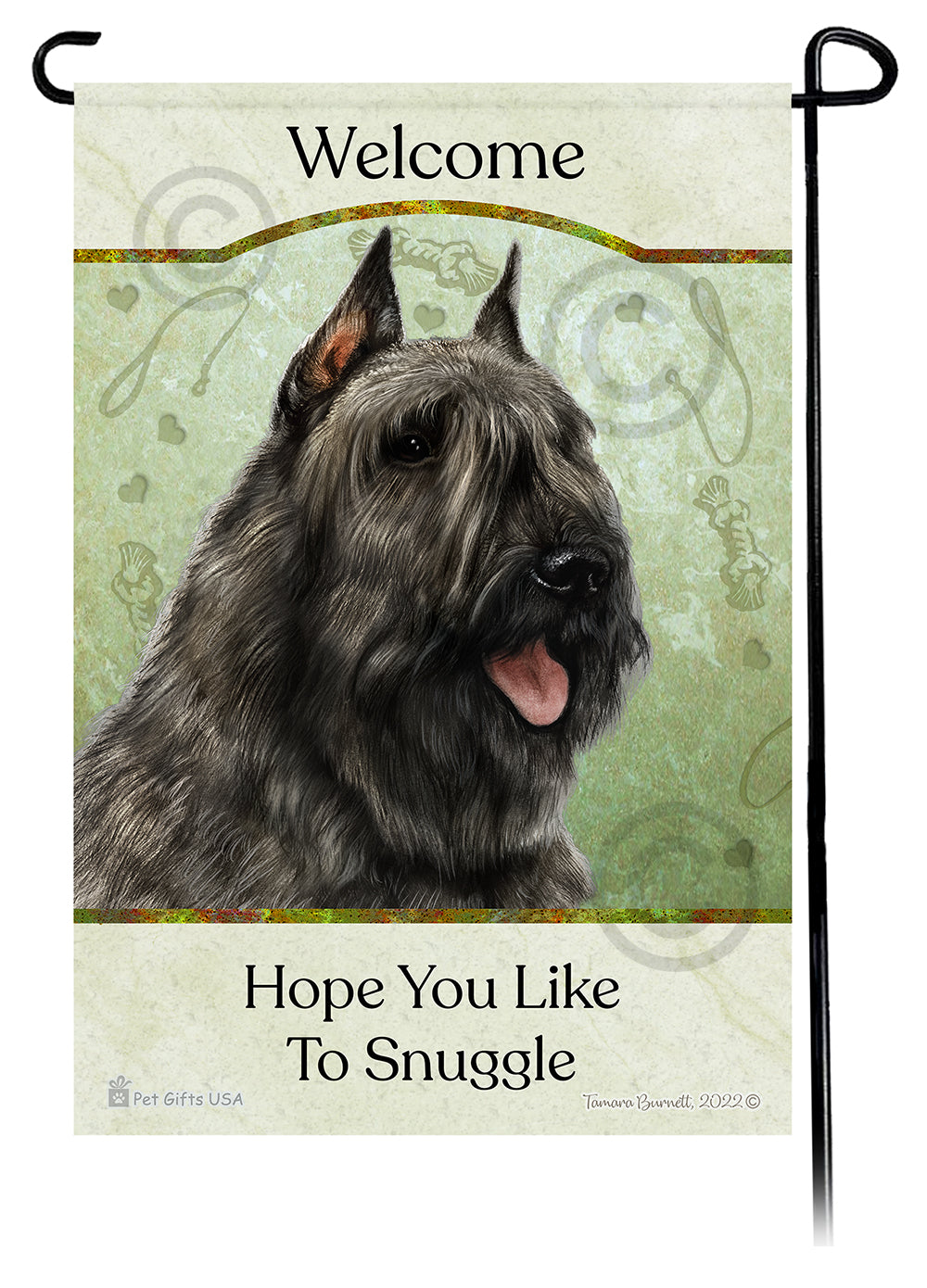 Bouvier des Flandres Hope You Like To Snuggle Garden Flags