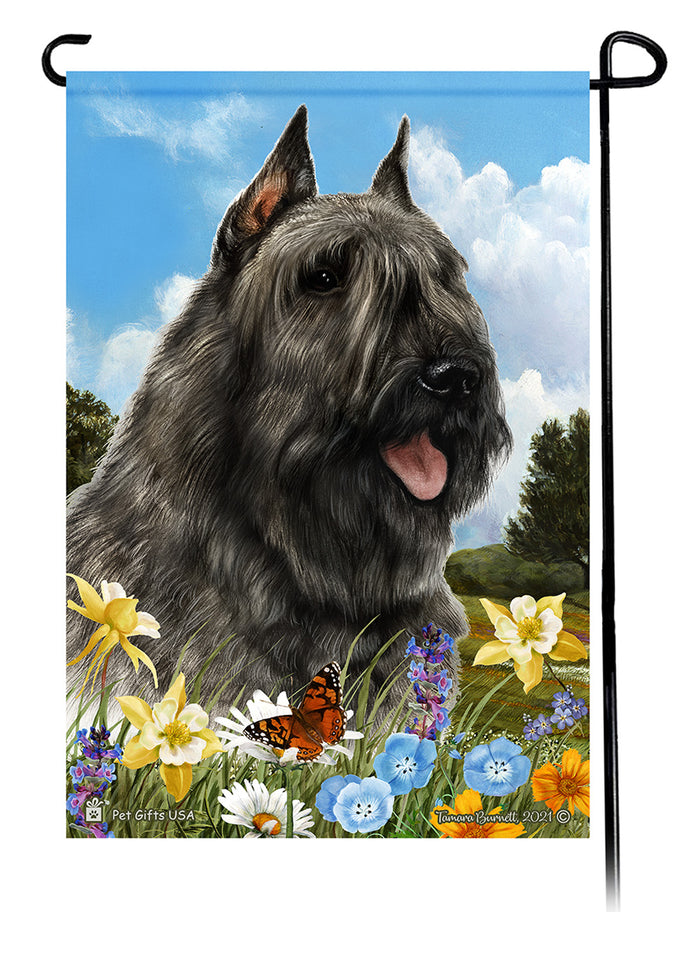 Bouvier des Flandres Summer Flowers Garden Flags