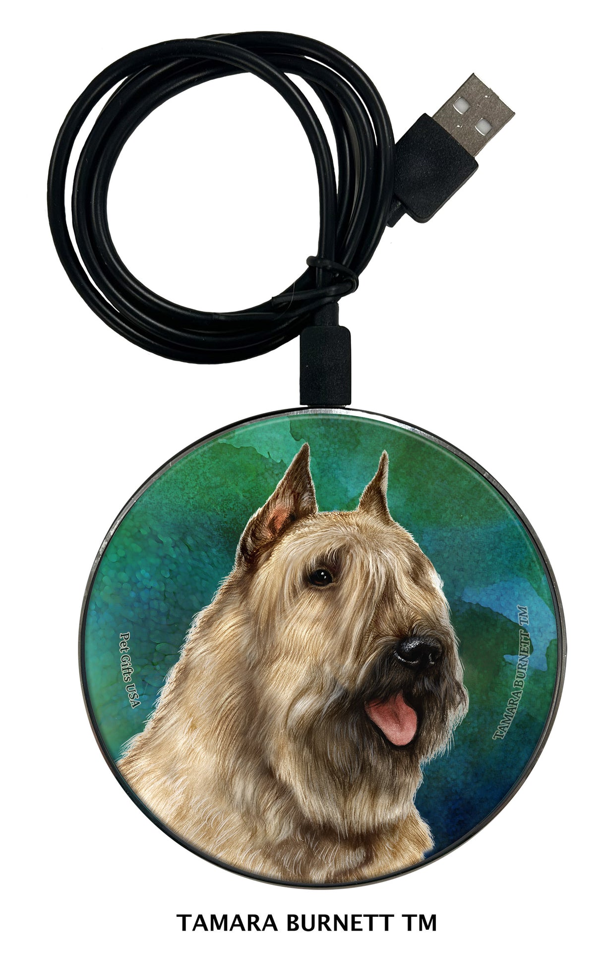 Bouvier des Flandres Wheaten Zoomies Wireless Charger