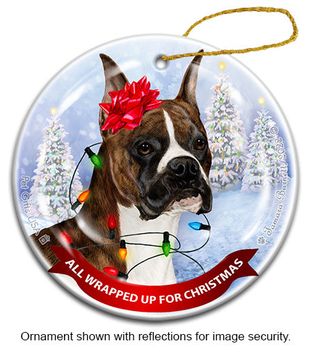 Boxer All Wrapped Up Ornament