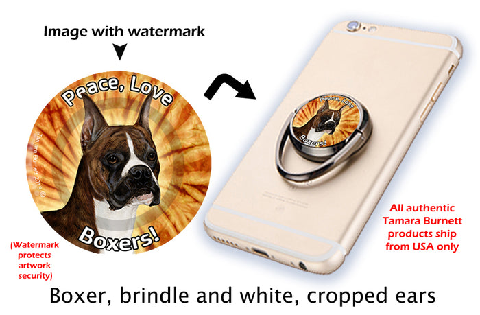 Boxer Brindle Cropped Phone Stand