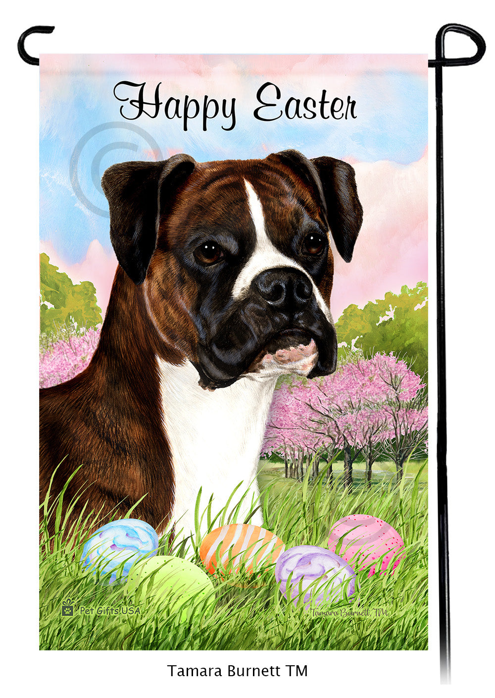 Boxer Happy Easter - Garden Flag