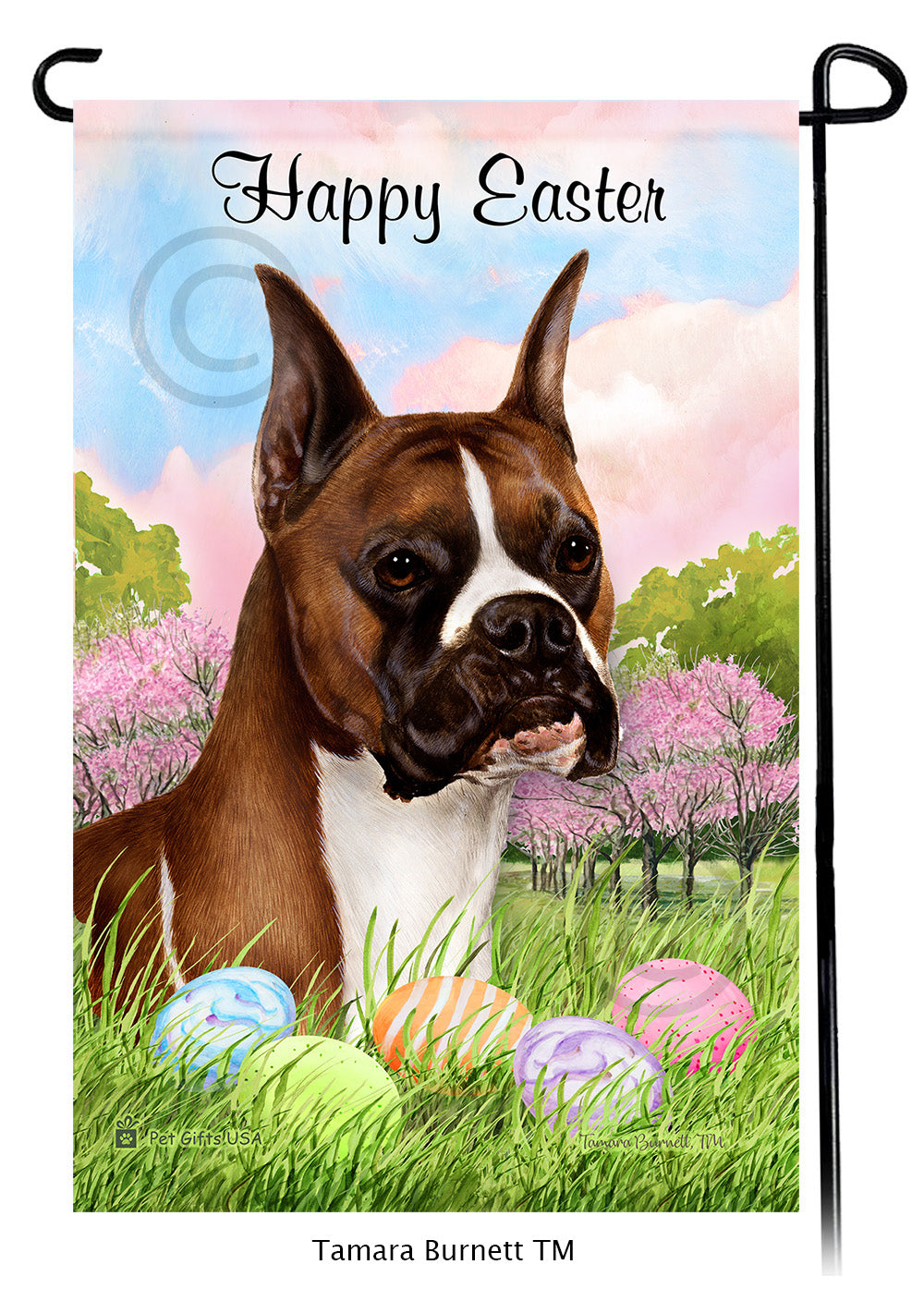 Boxer Happy Easter - Garden Flag