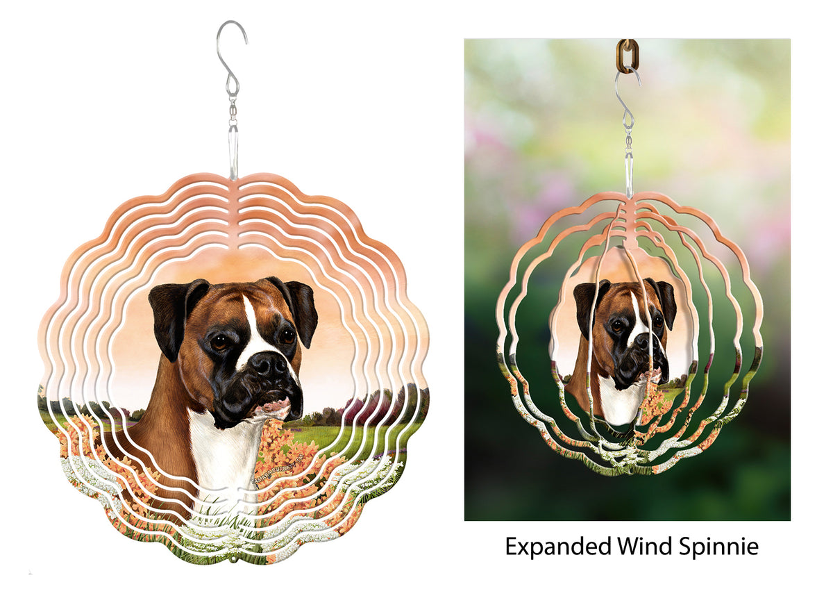 Boxer Fawn Uncropped Wind Spinner