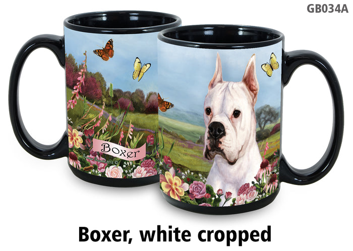 Boxer White Cropped - Garden Party Fun Mug 15 oz