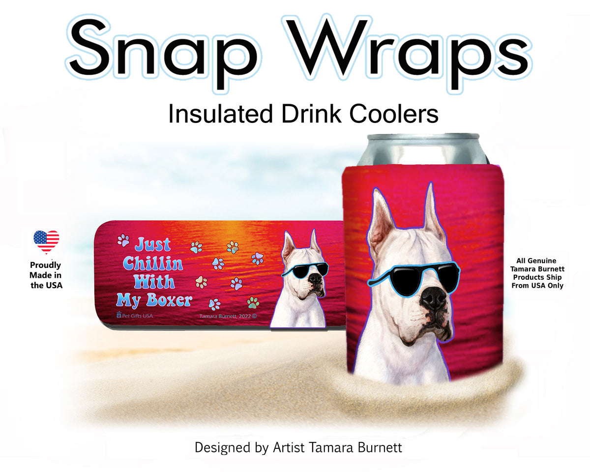 Boxer White Cropped Snap Wrap Cozy