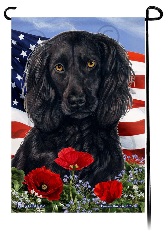 Boykin Spaniel Patriotic Flowers Garden Flags
