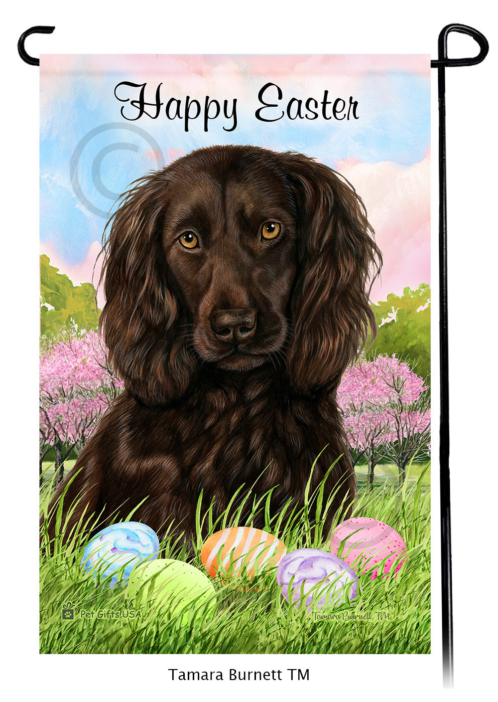 Boykin Spaniel Happy Easter - Garden Flag