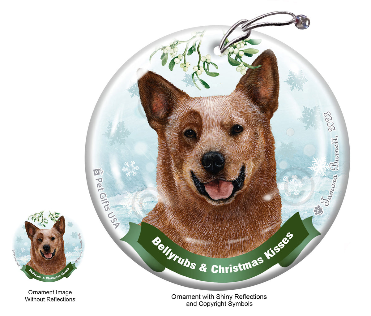 Australian Cattle Dog Red Heeler Ornament