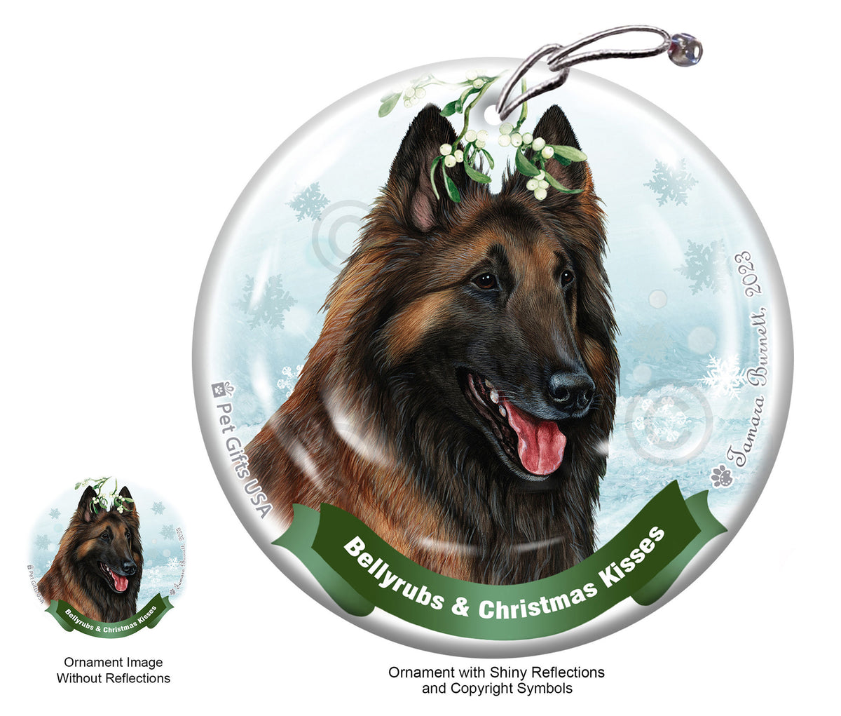 Belgian Tervuren Mahogany Ornament