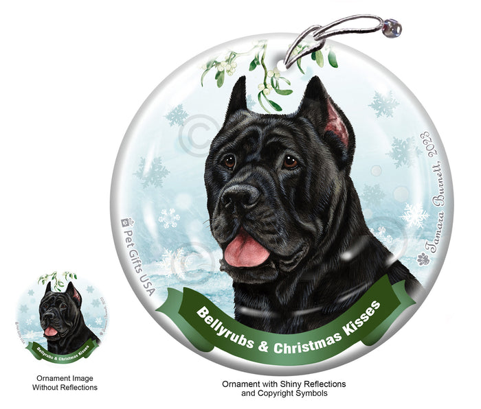 Cane Corso Bellyrubs and Christmas Kisses Ornament
