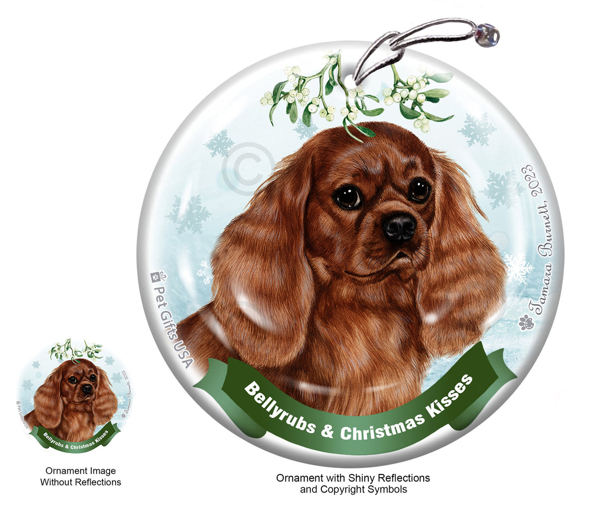 Cavalier King Charles Ruby Ornament