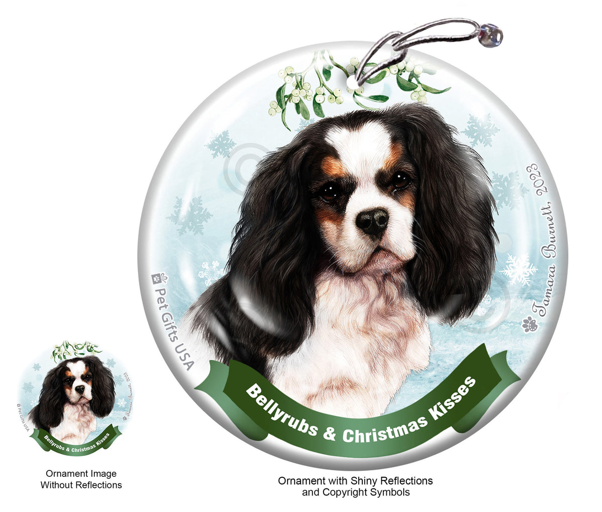 Cavalier King Charles Tri-Color Ornament