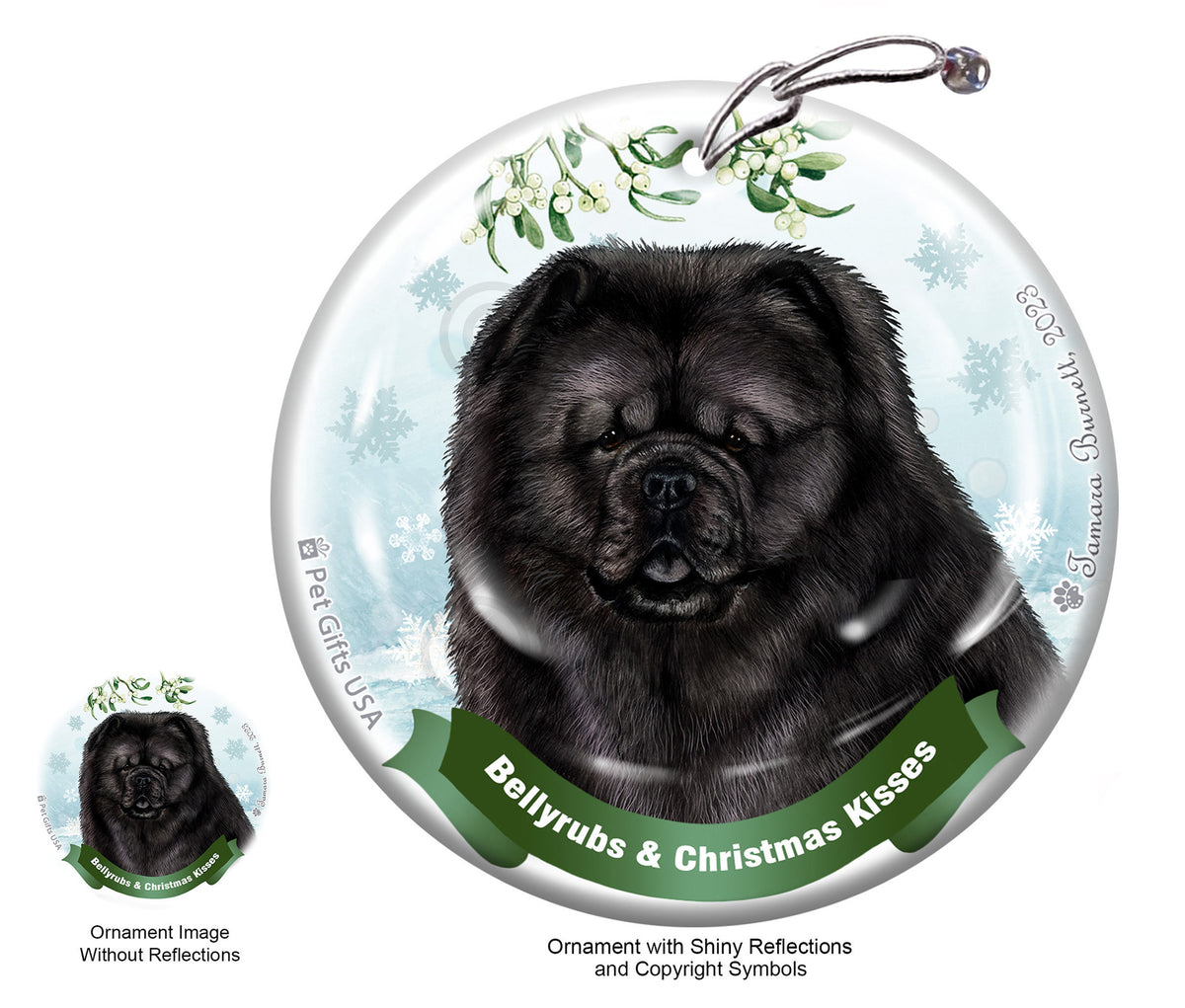 Chow Chow Bellyrubs and Christmas Kisses Ornament