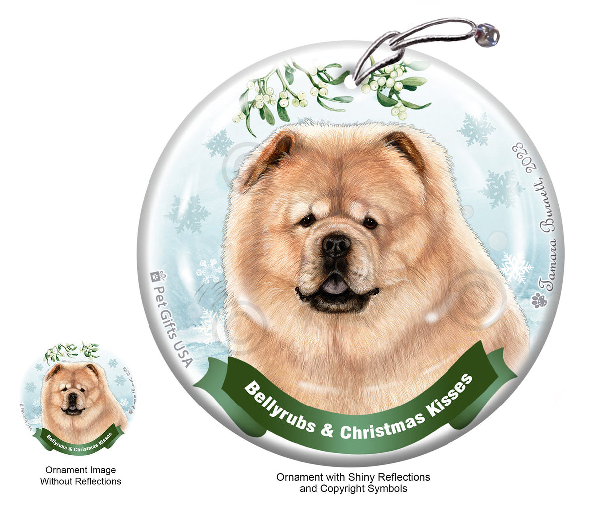 Chow Chow Cream Ornament