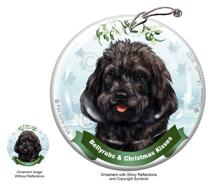 Cockapoo Bellyrubs and Christmas Kisses Ornament