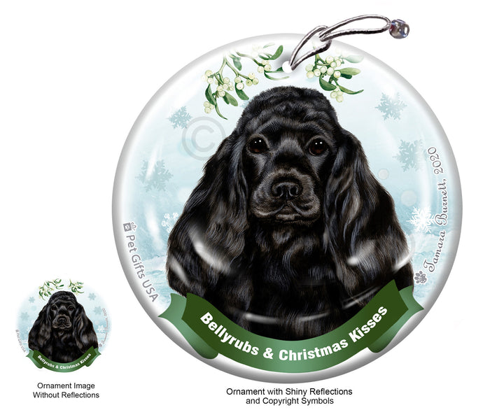 Cocker Spaniel Bellyrubs and Christmas Kisses Ornament