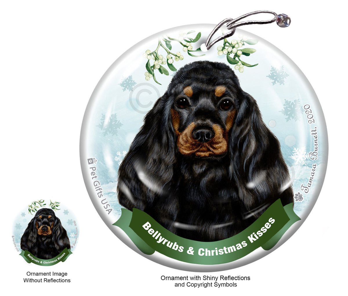 Cocker Spaniel Black and Tan Ornament