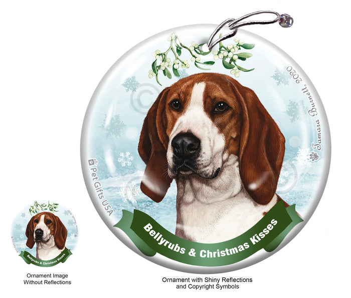 Treeing Walker Coonhound Bellyrubs and Christmas Kisses Ornament