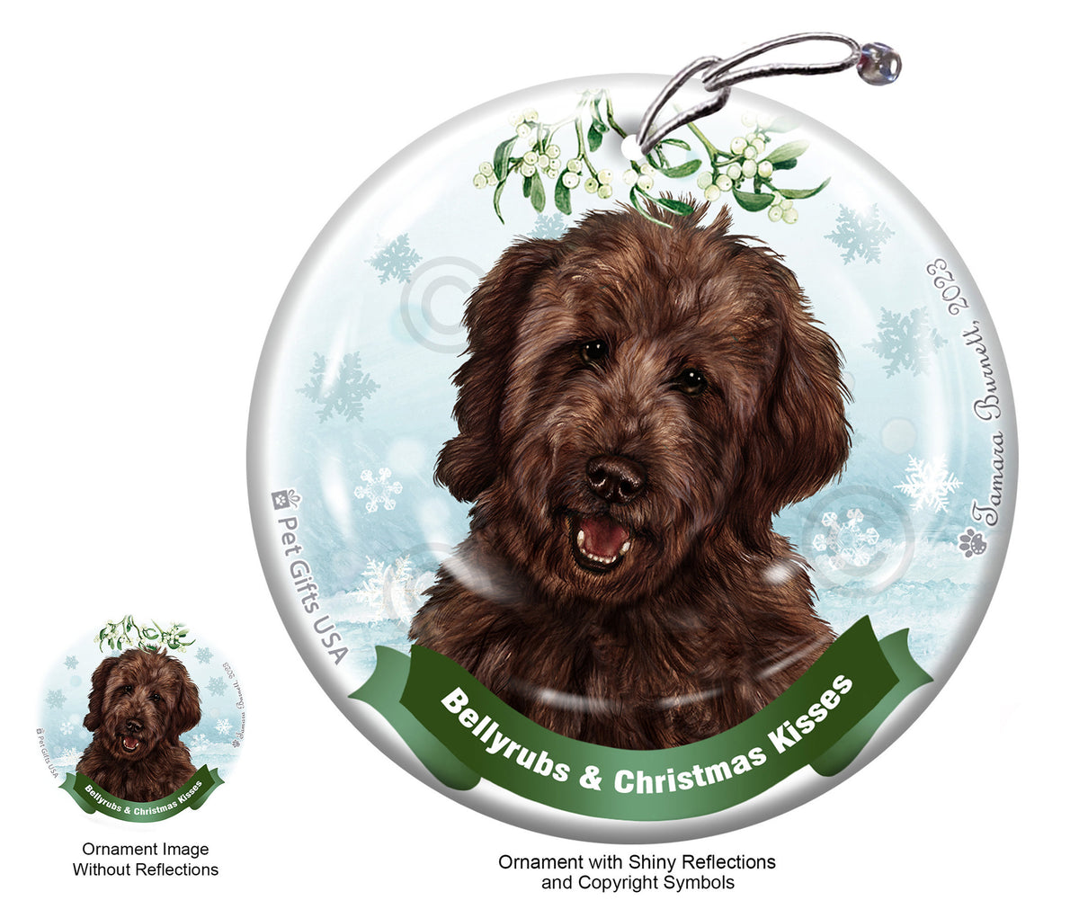 Goldendoodle Chocolate Ornament