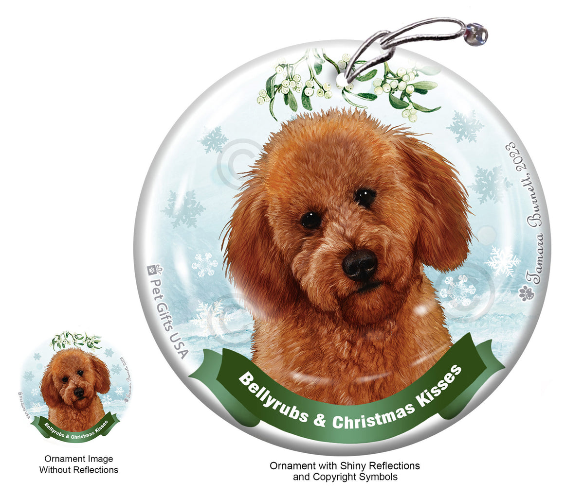 Labradoodle Red Ornament