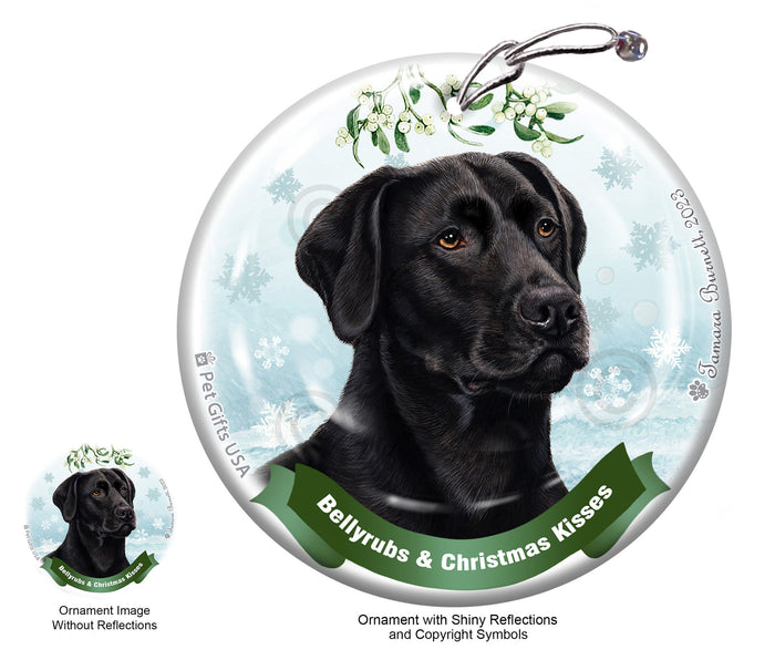 Labrador Retriever Bellyrubs and Christmas Kisses Ornament