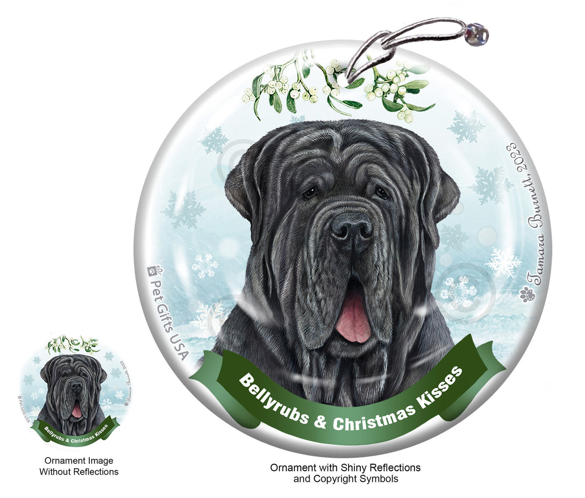 Neapolitan Mastiff Blue Uncropped Ornament