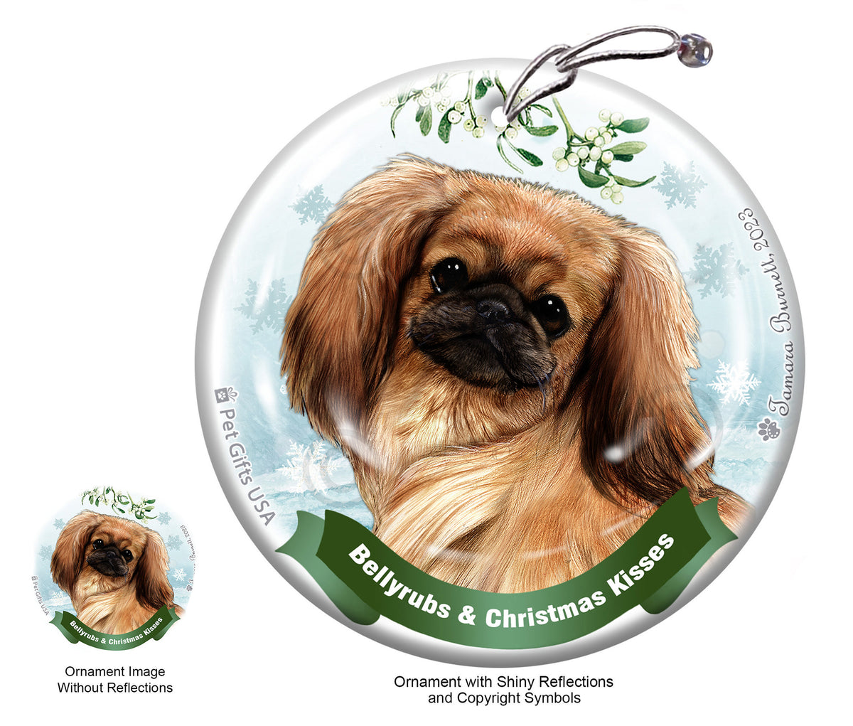 Pekingese Red Sable Ornament