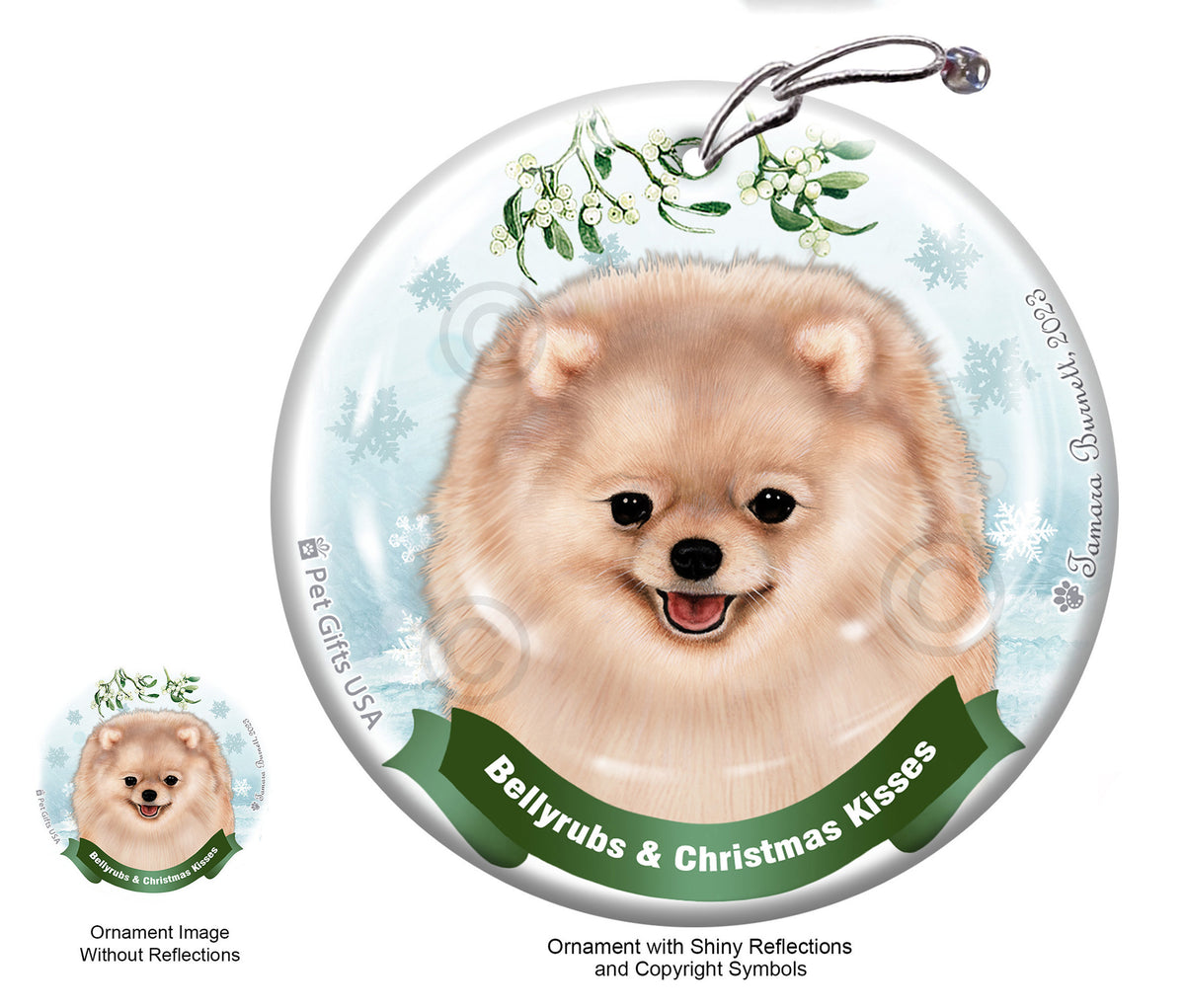 Pomeranian Cream Ornament