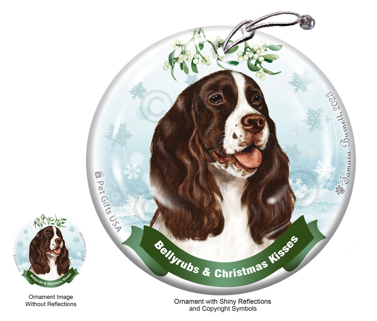 Springer Spaniel Liver Ornament