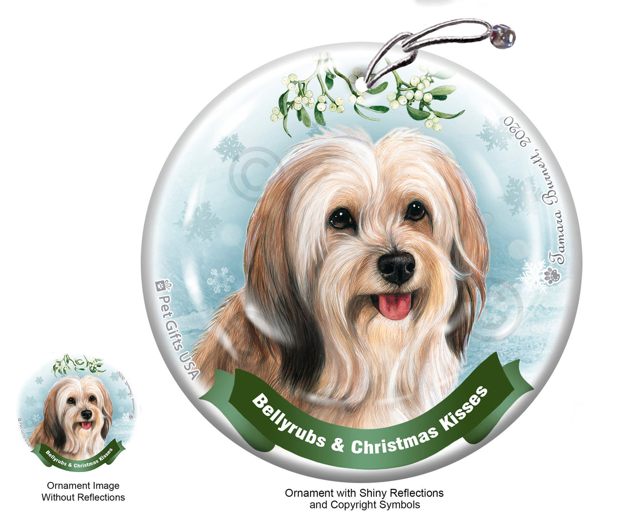 Tibetan Terrier Cream Sable Ornament