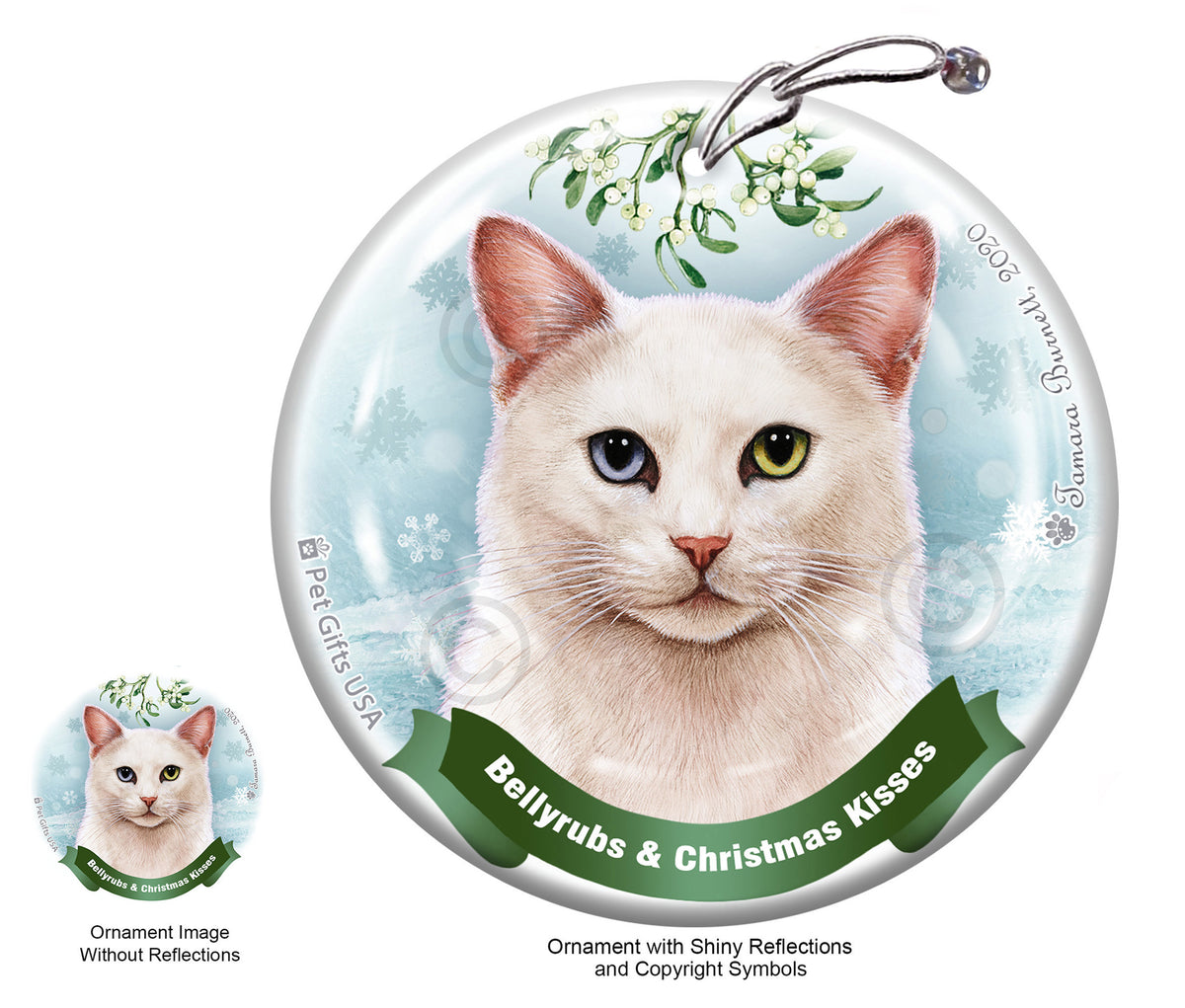 White Odd Eyes Ornament