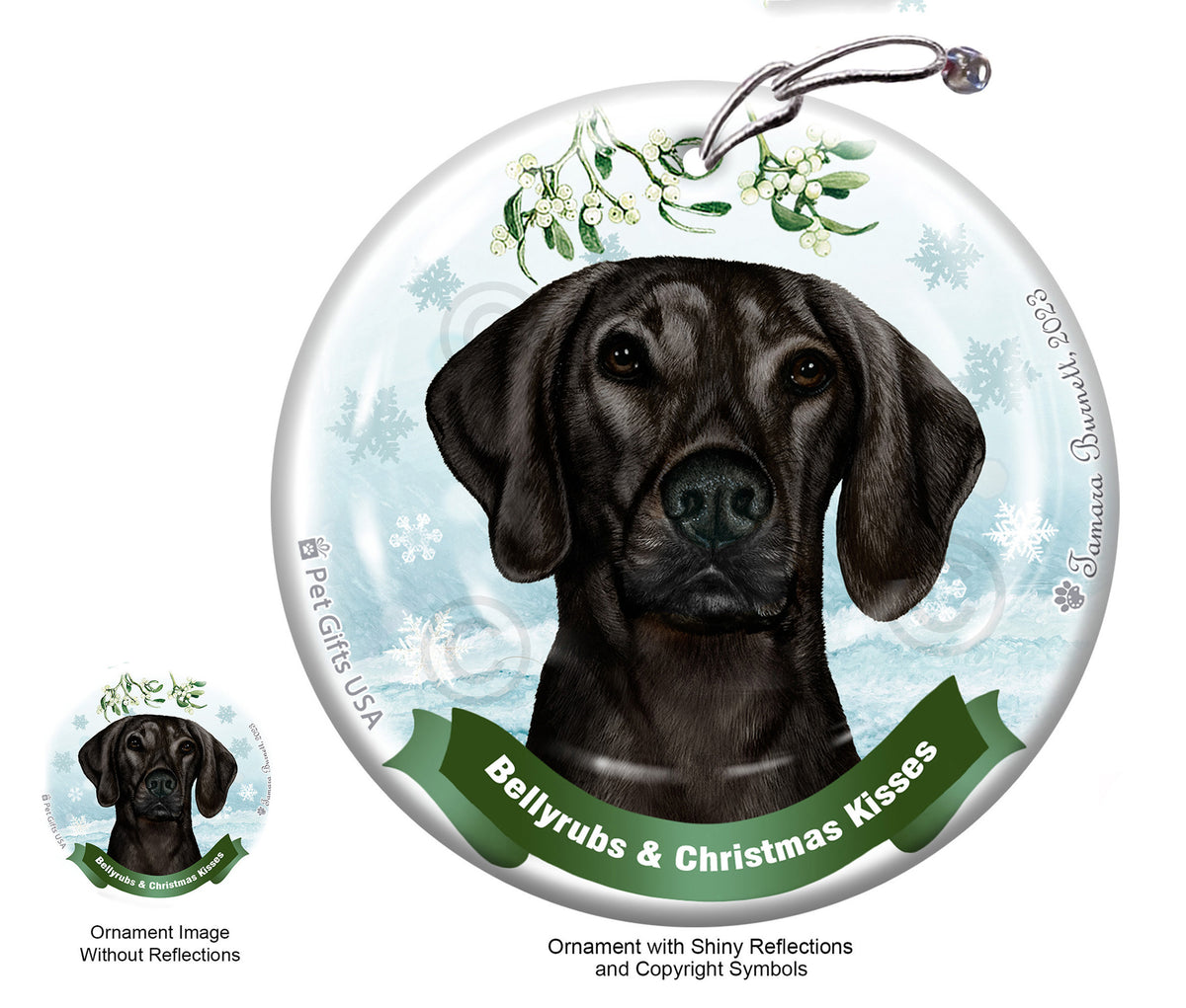 Plott Hound Bellyrubs and Christmas Kisses Ornament
