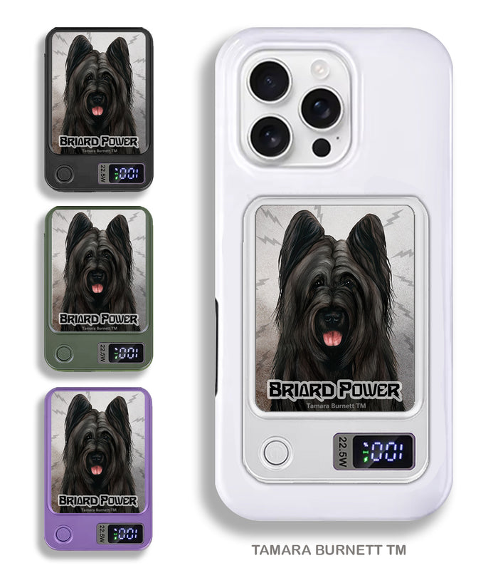 Briard Black Cropped Phone Bank Wireless Charger