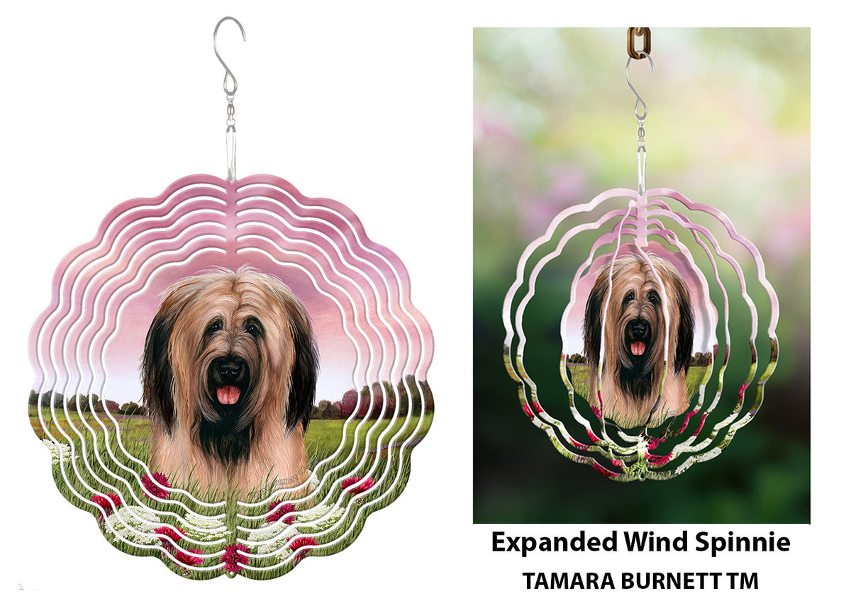 Briard Fawn Uncropped Wind Spinner