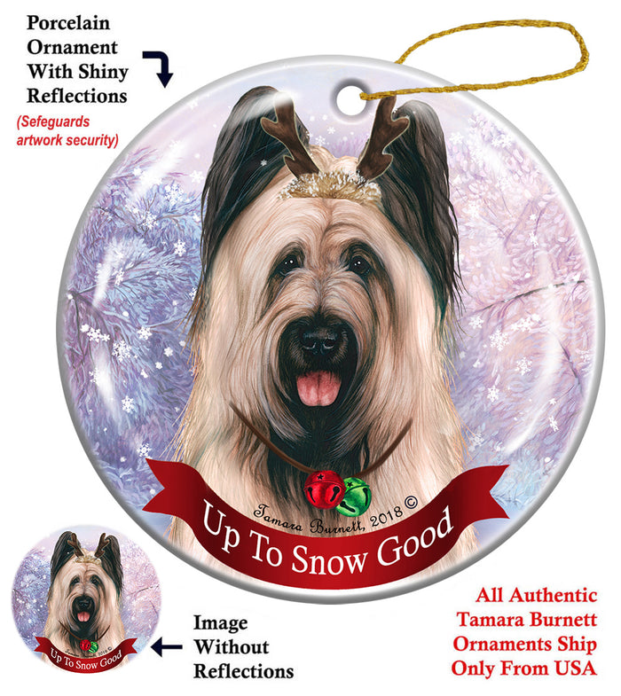 Briard Light Fawn - Up To Snow Good Ornament