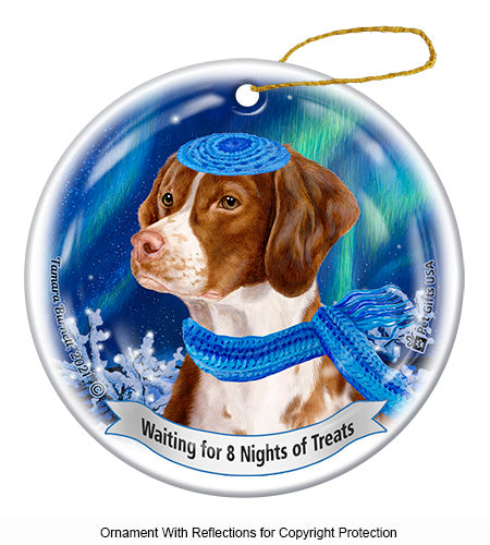 Brittany Orange and White Hanukkah Ornament