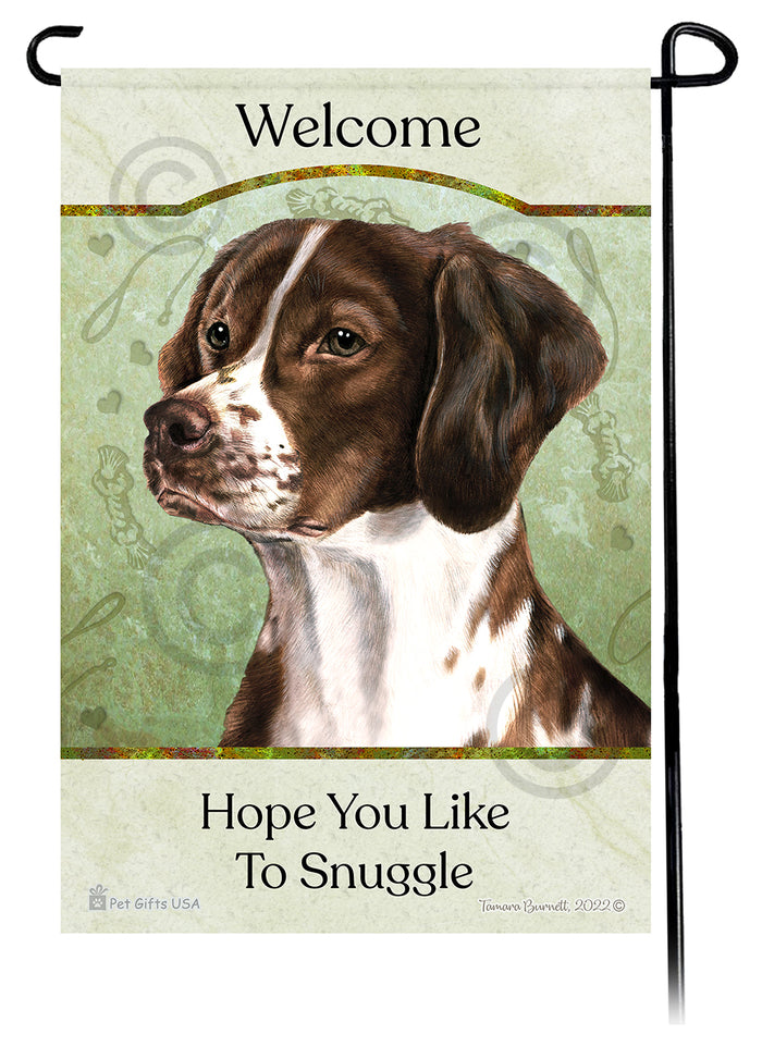 Brittany Spaniel Hope You Like To Snuggle Garden Flags